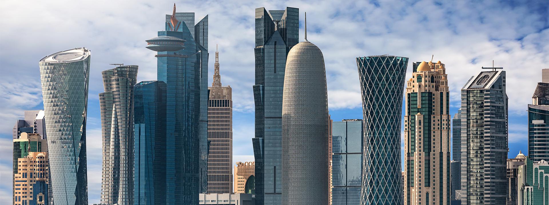 Beautiful city skyline of Doha, Qatar